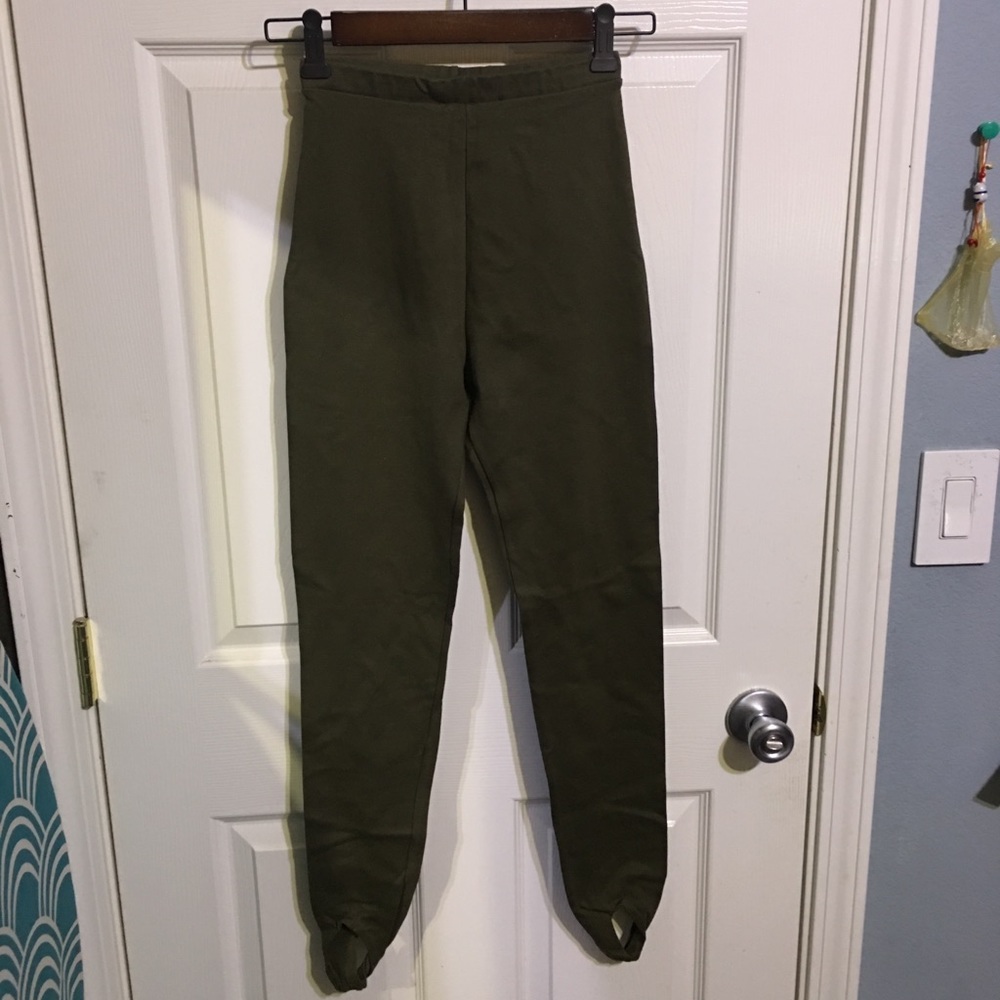 Olive green Stretchy Sweatpants (M)